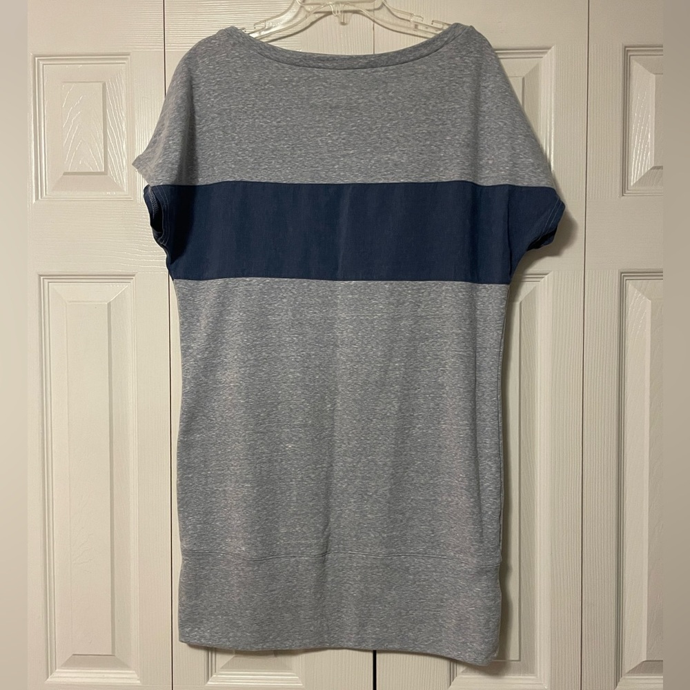 Athleta Jersey Knit Gray & Blue Dress - Size Medium